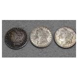 3 Morgan dollars 1880O,1921D,1921S