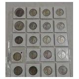 20 Walking Liberty half dollars 1944--1945