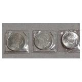 2 Morgan 1921,1921 & 1Peace 1922 dollars