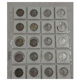 20 Walking Liberty half dollars 1942--1943