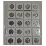20 half dollars Franklin & Kennedy 1954--1976