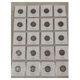 60 Mercury dimes 1917 through 1943