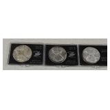American silver eagles 1987, 1995, 2003