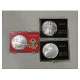 3 Silver Eagles 2000, 2005, 2006