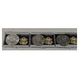 3 Silver Eagle Dollars 1986, 1991, 1992