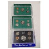3 United States proof sets 1968, 1998, 1997