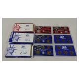 3 United States proof Sets 1999, 2001, 2002