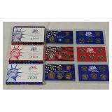 3 U.S. proof sets 1999, 2001, 2005