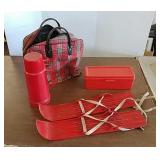 Lunch bag, thermos, lunchbox, K-tel fun skis