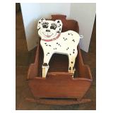 Cradle and dog lawn art