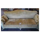 Art deco camel back sofa