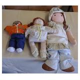 Holly Hobbie doll and Cabbage Patch dolls