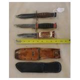 3 hunting knives