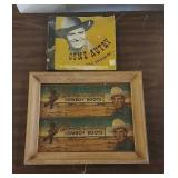 Gene Autry records and framed memorabilia