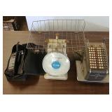 Check writer, scale, car phone 1980