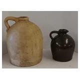2 stoneware honeycomb jugs