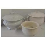 3 porcelain chamber pots