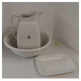 Water pitcher, basin, & dish
