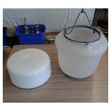 2 glass light covers