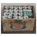 Canada Dry wooden crate w/ 7up cans