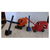 2 Tonka steam shovel toys