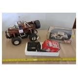 Remote control truck and diecast toy car