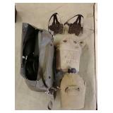 Military canteens, med bag, and cleats
