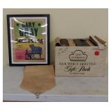 Piano rolls and framed print