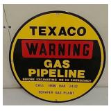 SS Texaco gas pipeline sign