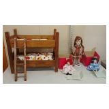 Dolls and doll bed