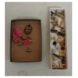 Cufflinks and costume jewelry