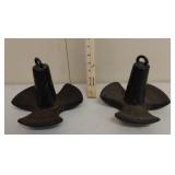 2 boat anchors