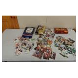 Football, baseball, hockey, baseball trading cards