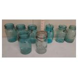 8 Blue ball, McDonald Perfect seal, & Atlas jars