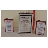 3 Dupont powder tins