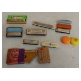 Harmonicas and yo-yos.