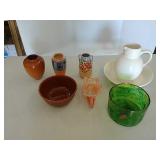 Pitcher & basin, vase, bowl, and more