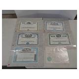 Stock certificates- Macy, Lines, Tea, GM, & more