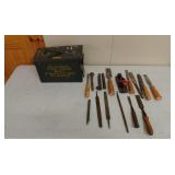 Carpenter tools & other with ammo box