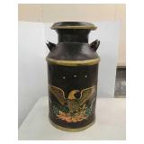 Decorated milk can
