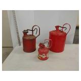 3 safety gas cans