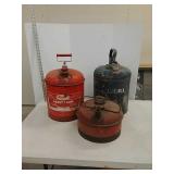 3 fuel cans- Eagle, Brookins, Safe-T-Way