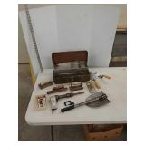 Mason tools, tackle box, and more