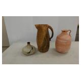 3 pottery pieces