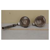 2 porcelain gas station spot lights