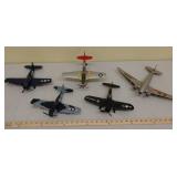 5 Die cast model airplanes