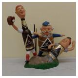 Cast aluminum Blatz ballplayers display piece