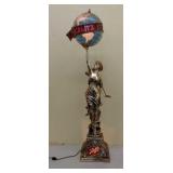 Schlitz Lady and globe light-up advertising piece