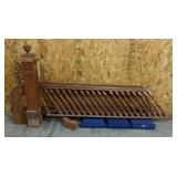 Oak banister w/ newel post
