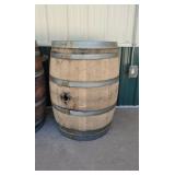 Banded oak barrel